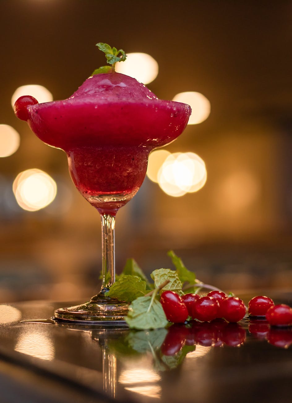 a close up shot of a cocktail