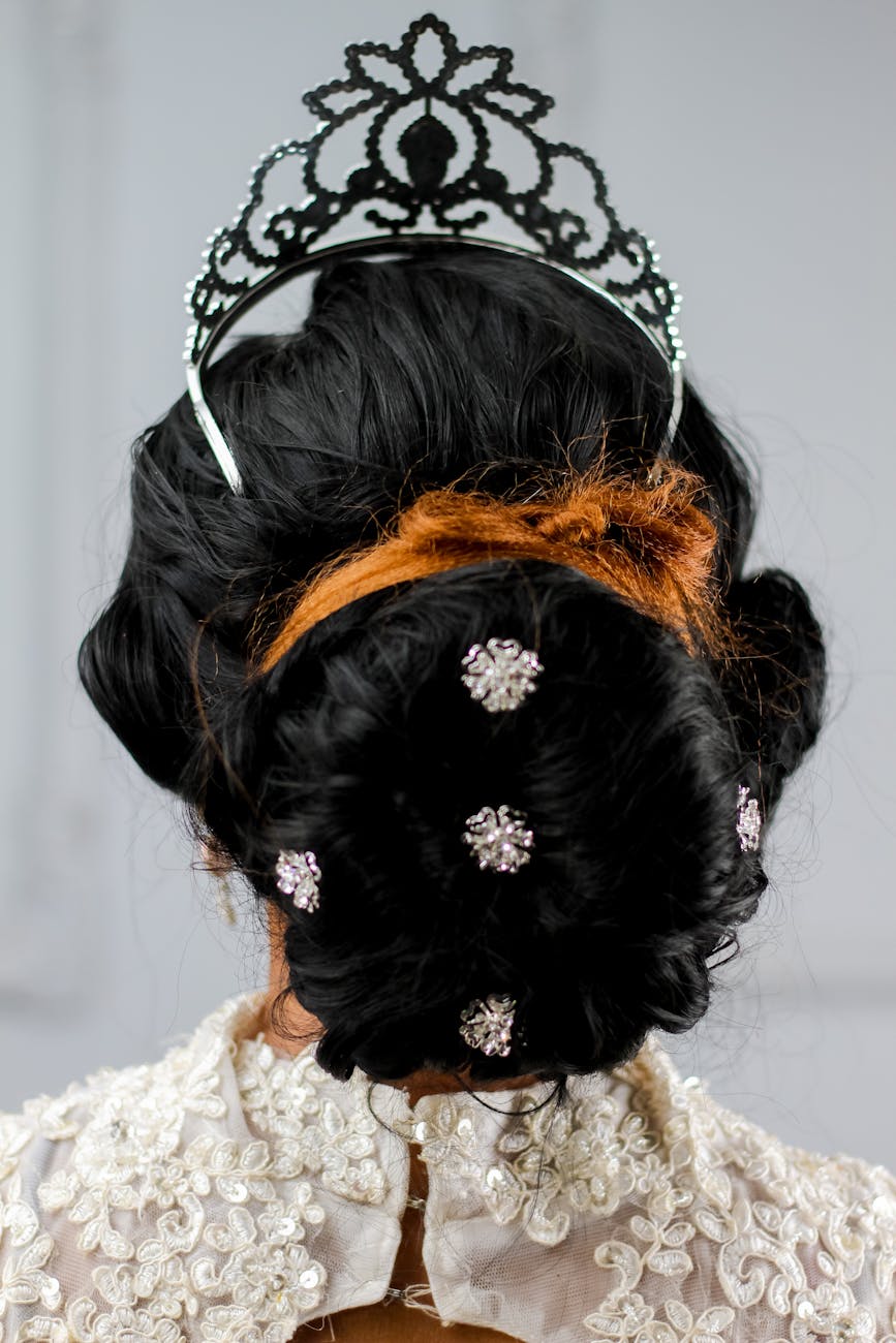 woman wearing silver tiara