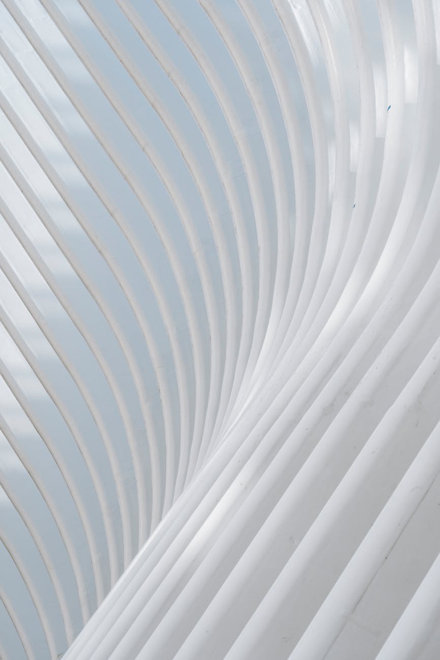 curving shaped fragment of modern building