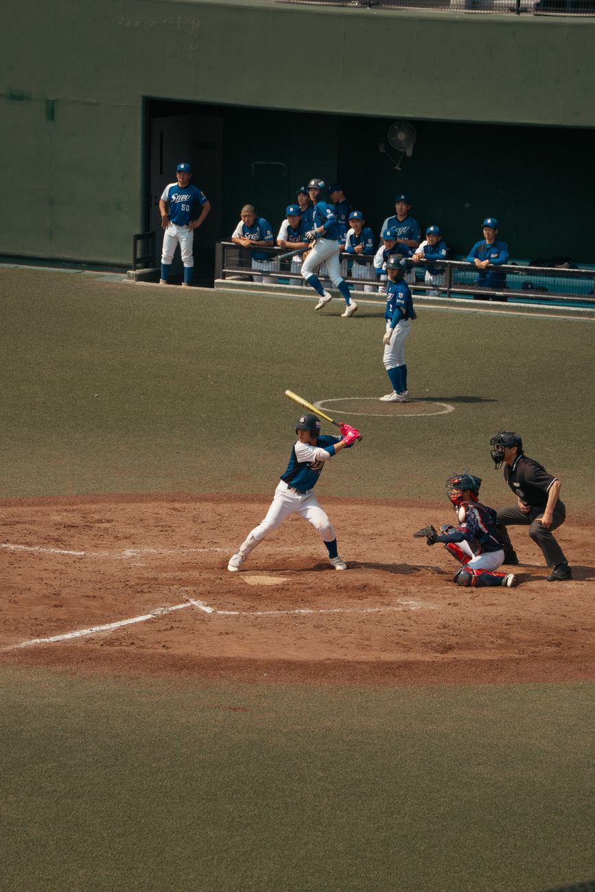 baseball game in action at tokyo field